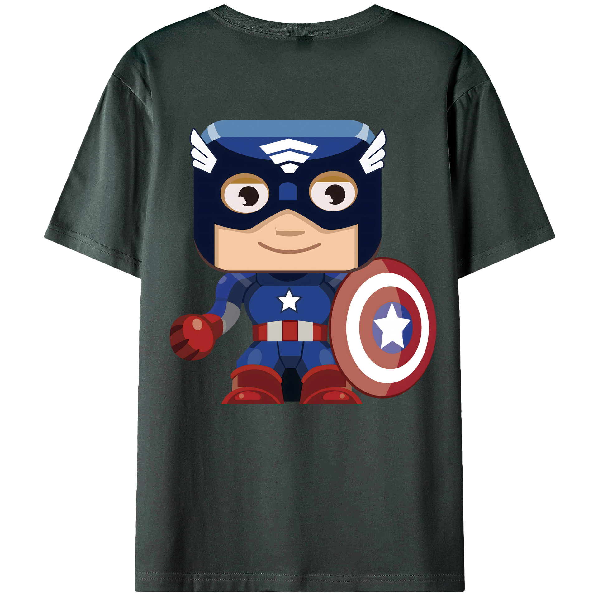 （画像用） アベンジャーズ The Avengers 綿100％ メンズ半袖Tシャツ（バックプリント） 通気性